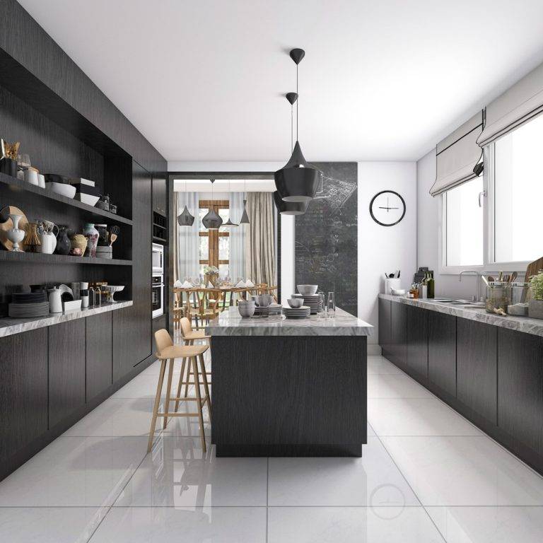 3d rendering nice contemporary style black kitchen 2022 02 02 04 50 35 utc