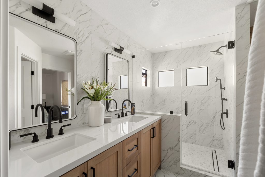Modern Coastal Living Bathroom Remodel - Santa Lucia